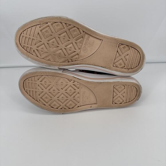 Converse All Star Rose Gold Glitter Low Top Shoes Size 4 Juniors 659230C - Picture 6 of 12